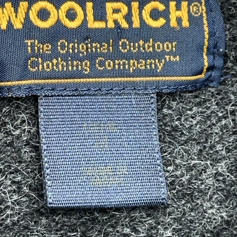 Woolrich Shawl Collar Sweater Mens Medium Gray 100% Wool Vintage Made in Japan